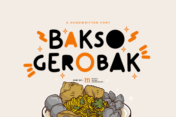 Bakso Gerobak: The Playful Display Font for Modern Designers