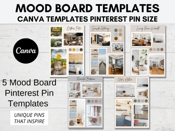 Mood Board Templates for Canva & Pinterest: Your Creative Launchpad