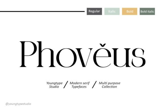 Phoveus: A Modern Serif with Exquisite Power
