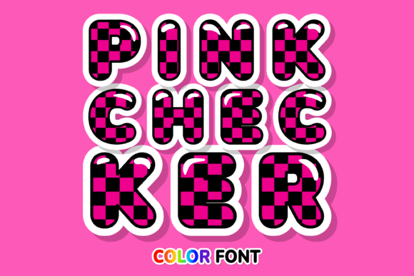 Pink Checker: A Creative Color Font for Modern Projects