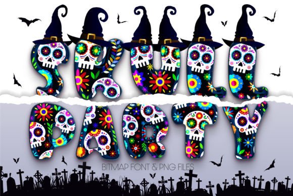 Skull Party: The Playful Color Font for Halloween Creations