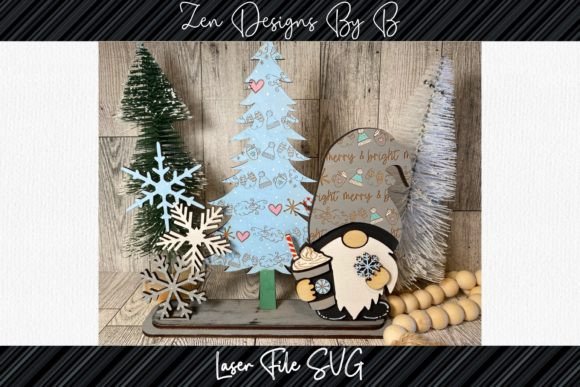 Winter Gnome Shelf Sitter Laser SVG: Crafting Cozy Projects